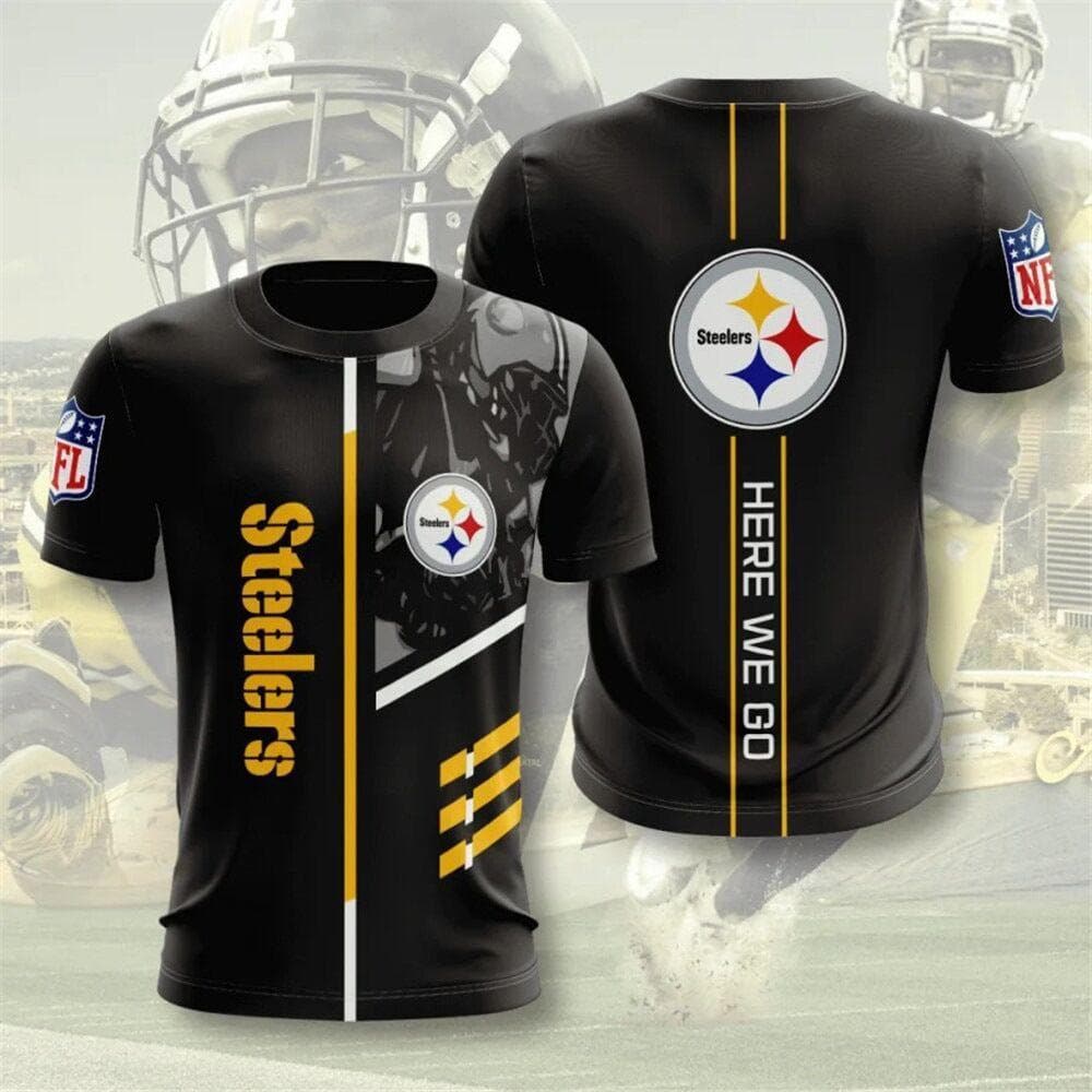 NFL Men's Football Shirt Sports Easy To Dry Short Sleeve 3D Digital Printed Team Needle Eye T-shirt M