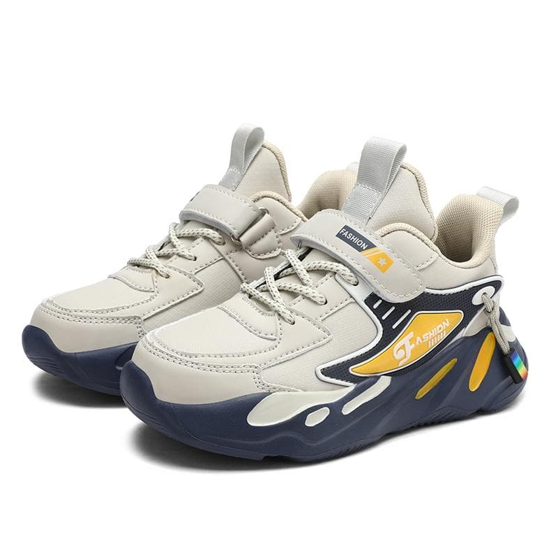 Children Sneakers for Boys Mesh Breathable Running Sports Shoes Kids Girls Flat Casual Shoes Optional Leather Big Size 40 38