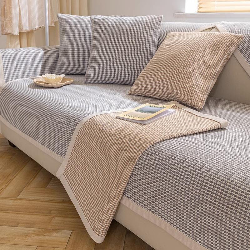 Cotton Linen Sofa Cover Non-slip Jute Sofa Cushion Towel Home Decoration Carpet Blanket For Living Room Coffee Table TV cabinet 70x70cm 1pcs
