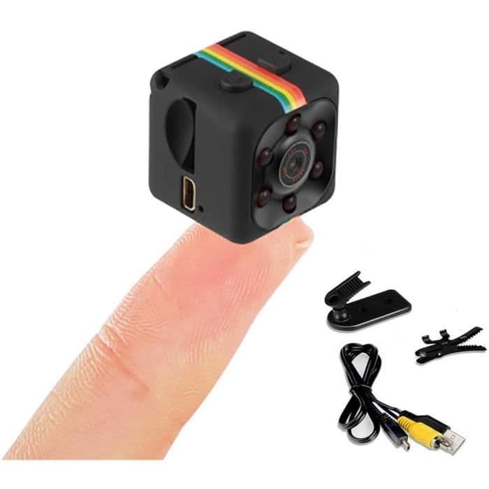 Mini Hidden Spy Camera Full HD 960P - Black - Night Vision - Motion Detection
