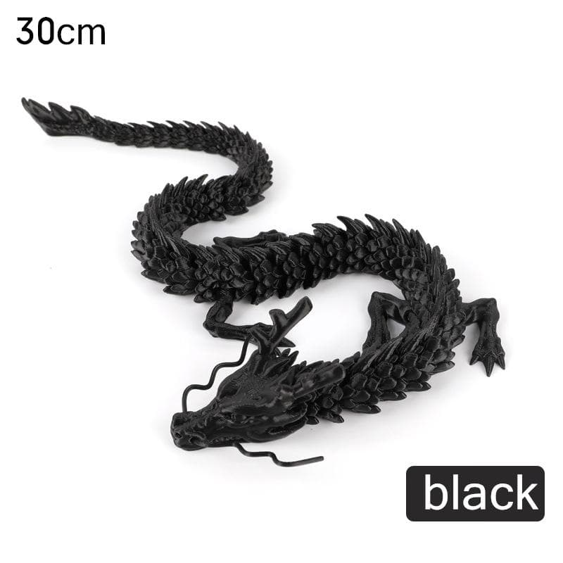 3D Printed Dragon Egg with Dragon Fully Articulated Dragon Model Movable Rotatable Articulated Desktop Ornament Kid Toy 30cm 30cm black