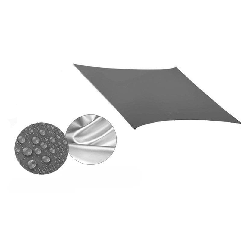Outdoor Supplies Multifunctional Triangle Canopy Waterproof Sunscreen Outdoor Tent Camping Supplies Beach Shade Cloth Ground Cloth 230*140CM