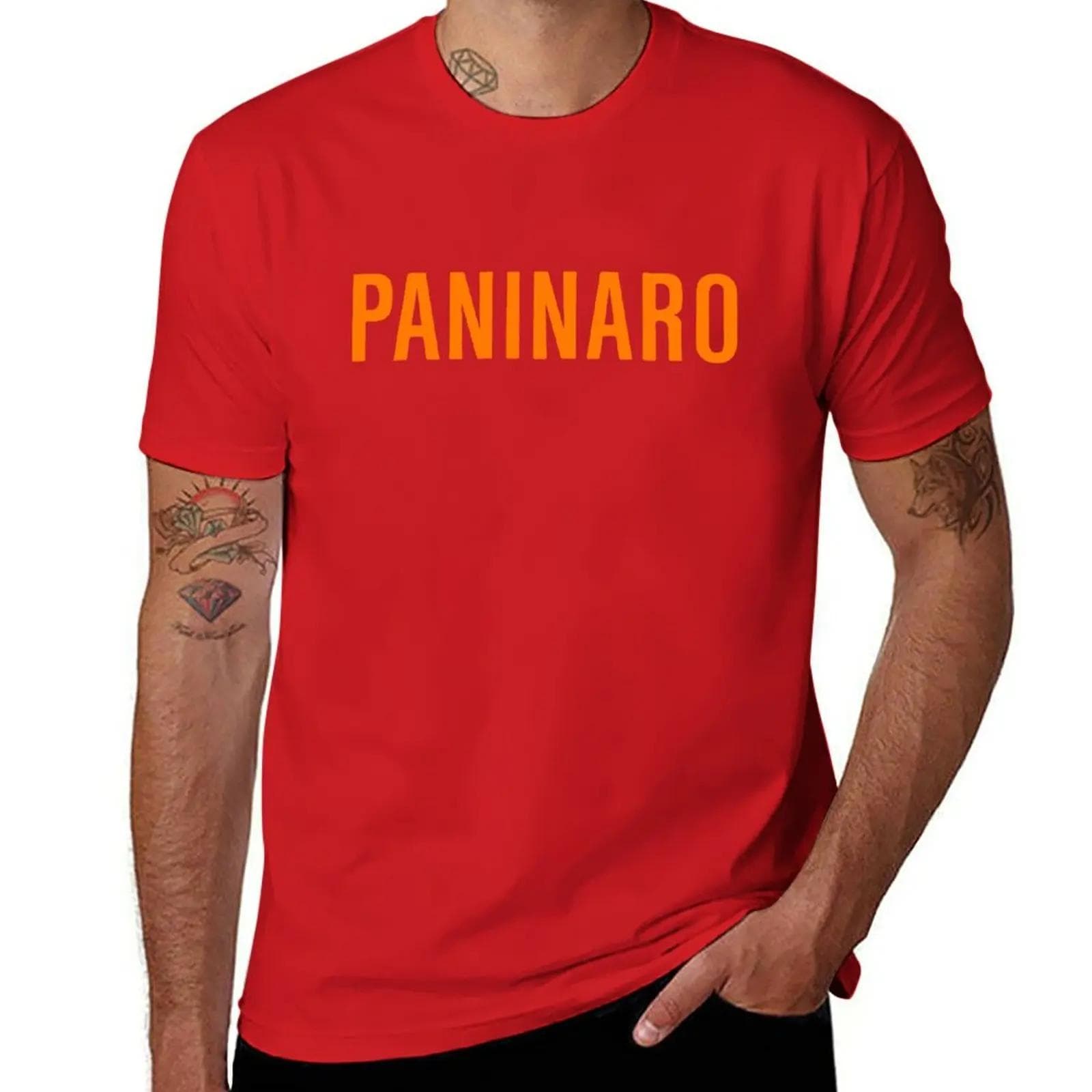 Paninaro (orange) T-Shirt tees sublime blacks Men's t-shirt XL red