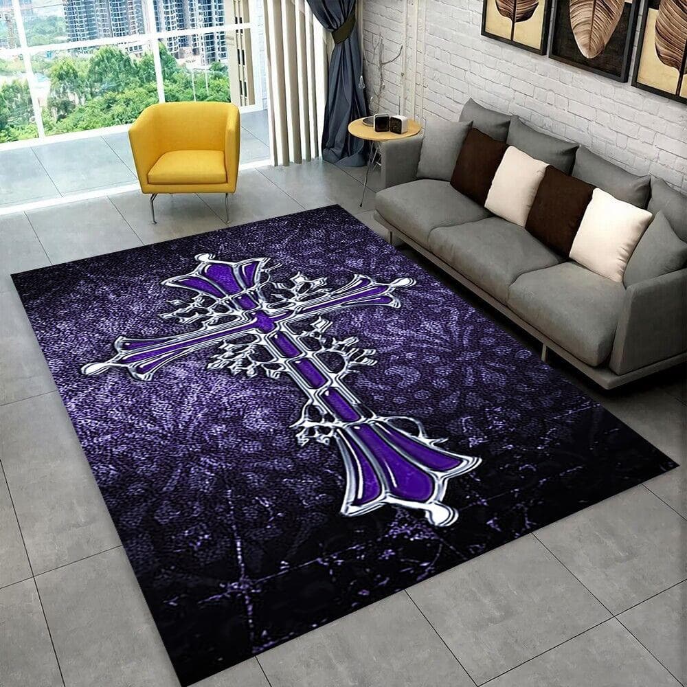 Holy Bible Cross Jesus Pray Area Rug,Carpet Rug for Home Living Room Bedroom Sofa Doormat Decor,kid Play Non-slip Floor Mat Gift 160cm x 230cm
