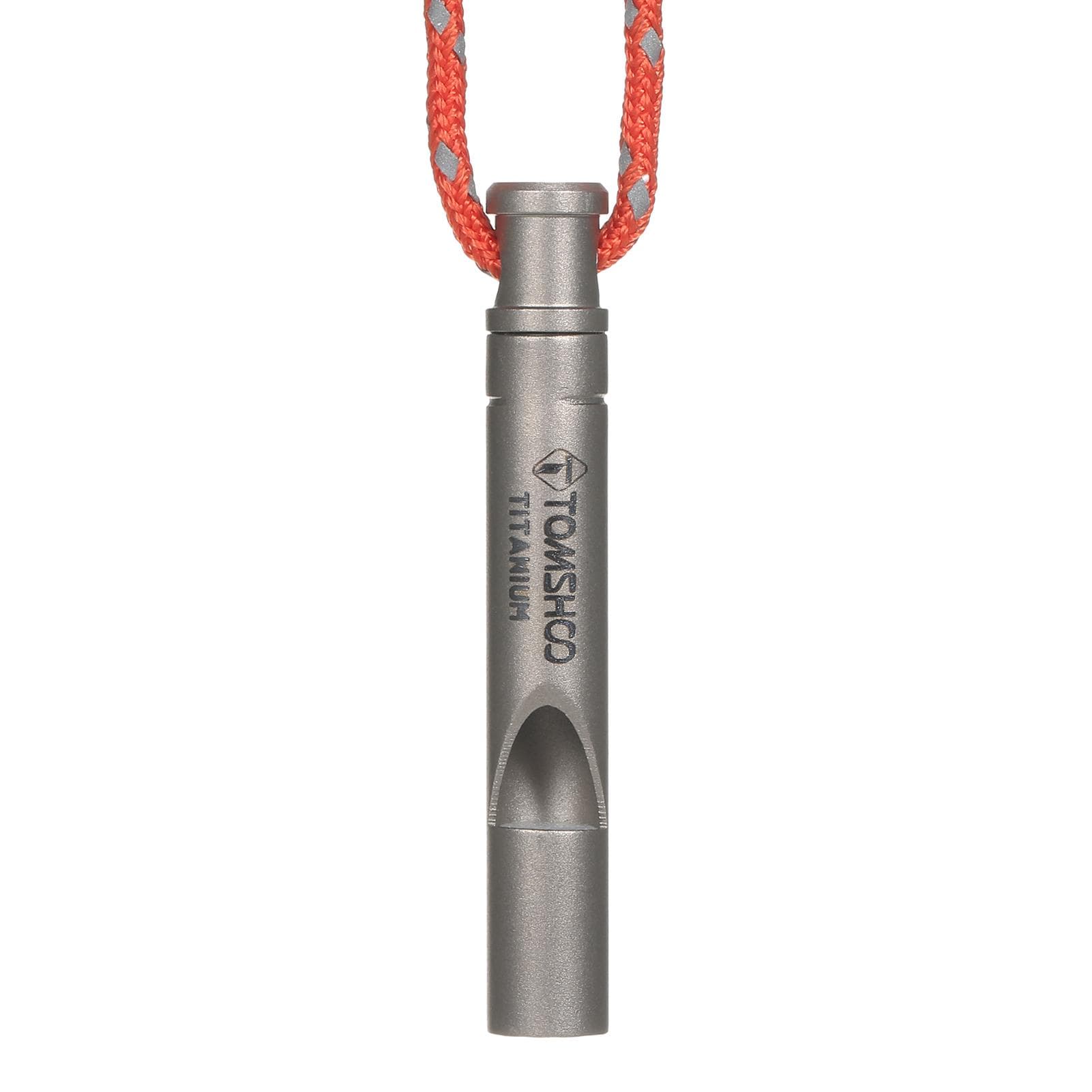TOMSHOO Ultralight Titanium Emergency Whistle with Cord Outdoor Survival Camping Hiking Exploring 1