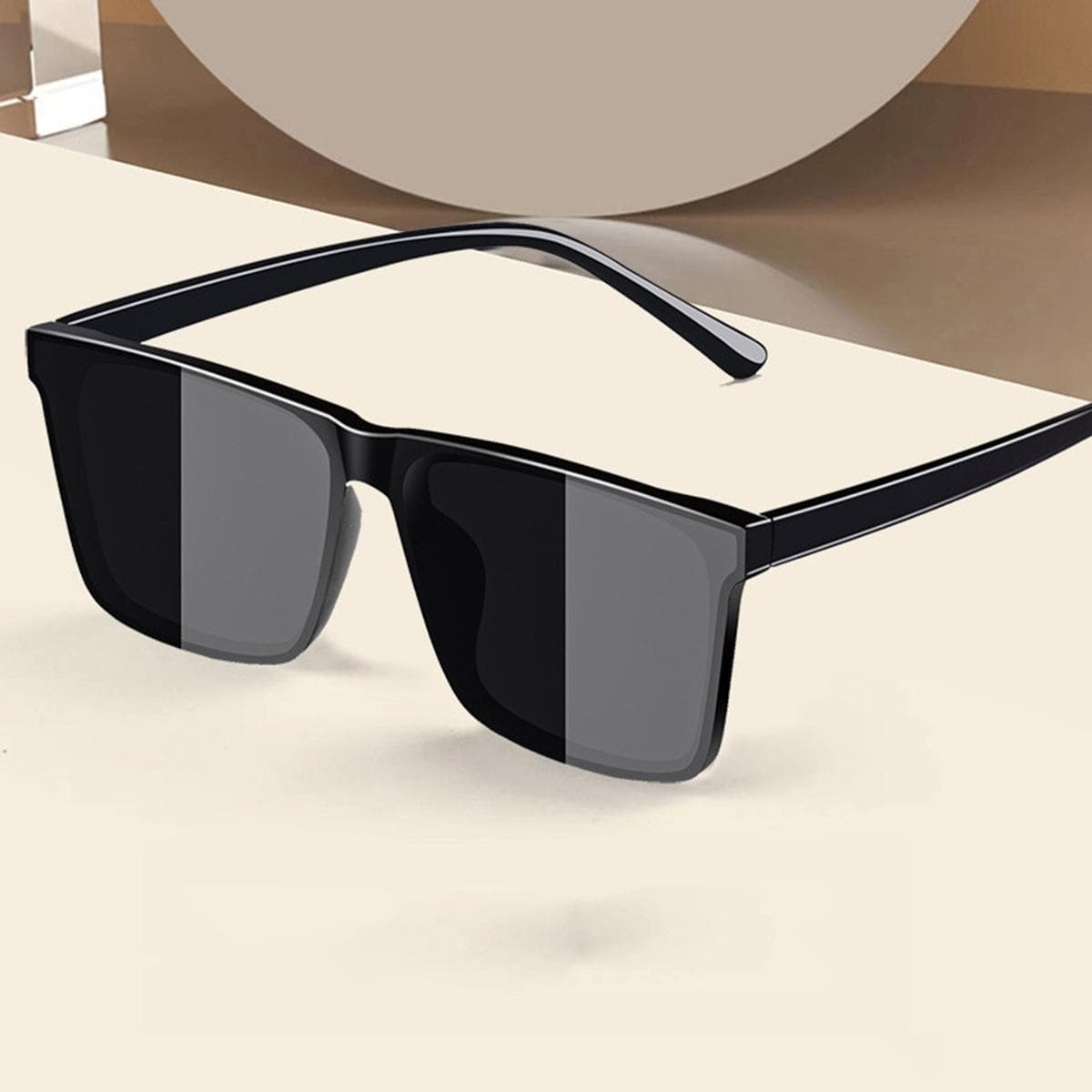 1PC Square Fashion Sunglasses Men Colorful Sheet UV Protection Street Shooting Glasses Trendy Accessory