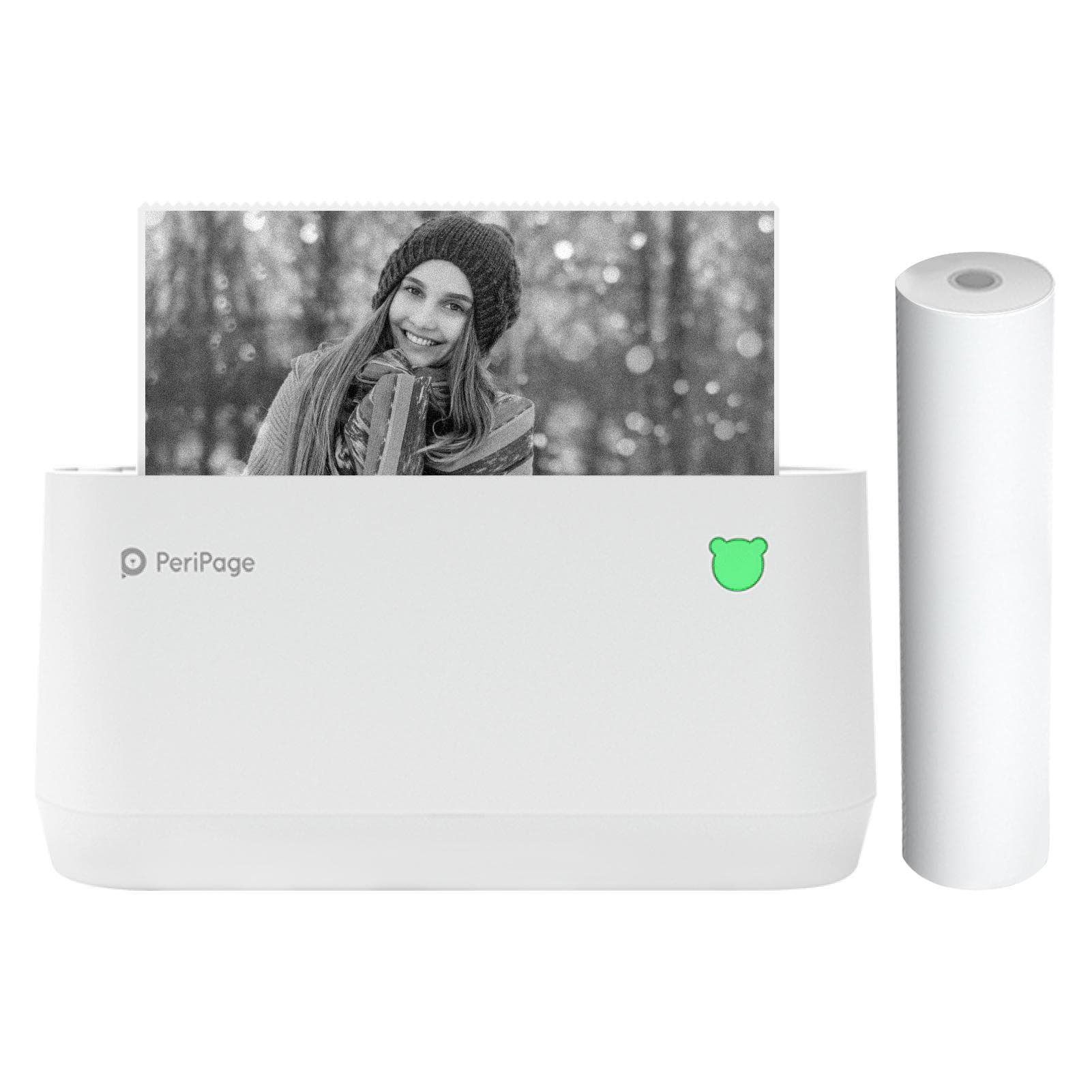 PeriPage A9 MAX Mini Thermal Printer 203dpi Portable BT Wireless Photo Mobile Printer Inkless white