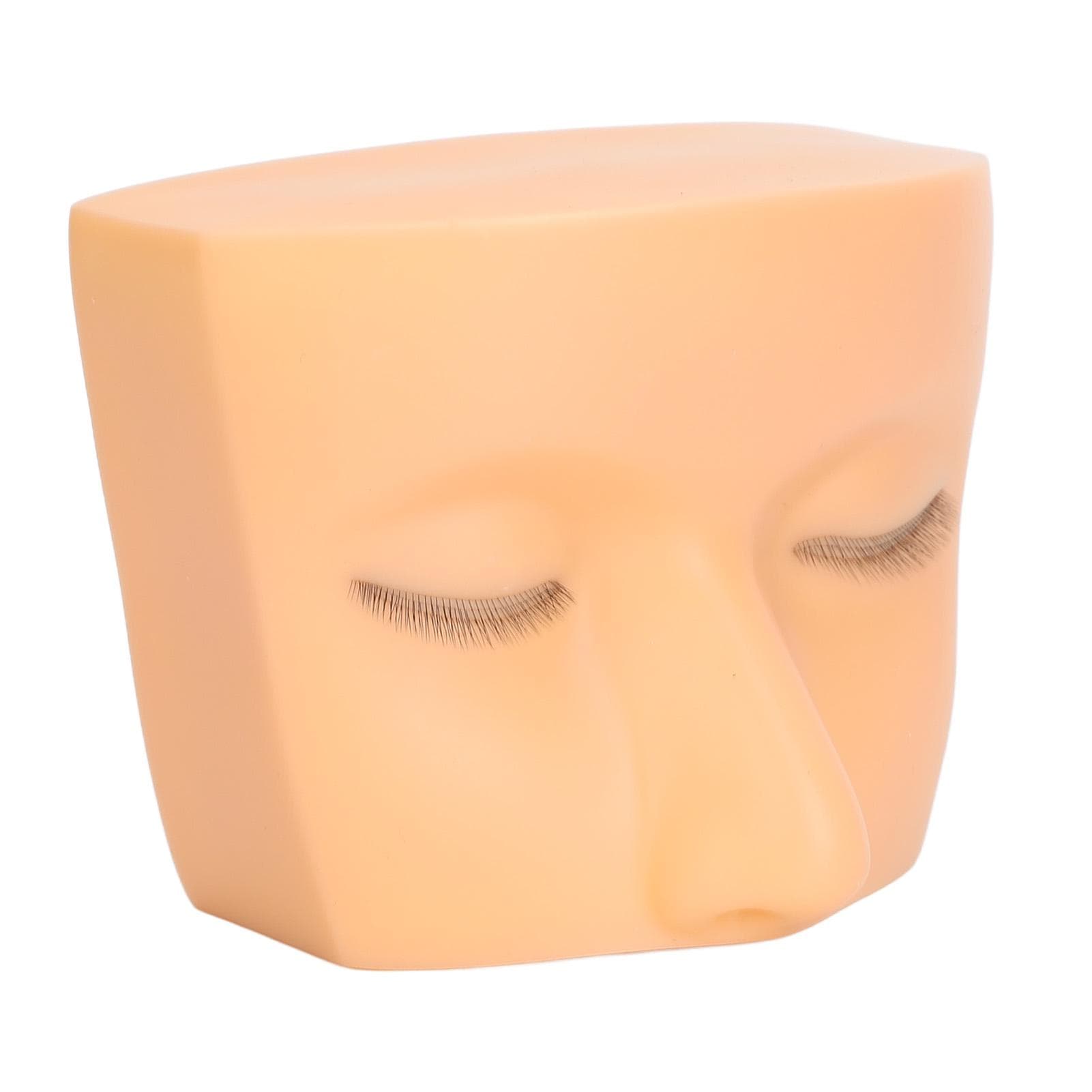 Lash Mannequin Head Elastic Realistic 3 Layer Lashes Eyelash Mannequin Head Practice for Beginner yellow