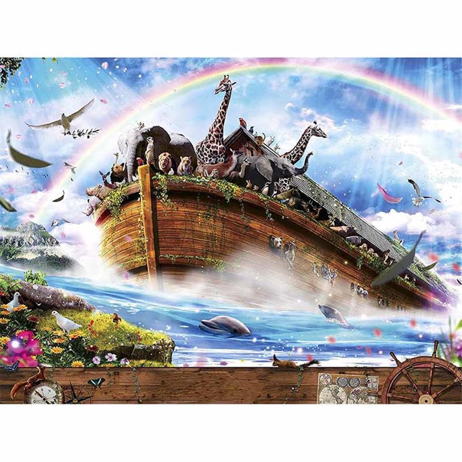 Full 5D Diy Diamond Painting Animal ark diamond Embroidery Cross Stitch Home Decor Handmade Gift 25x30cm