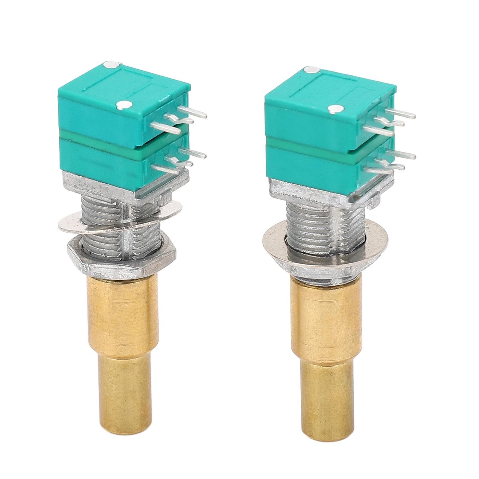 2PCS Guitar Potentiometer Dual Accuracy Brass Shaft Rotary Potentiometer Replacement