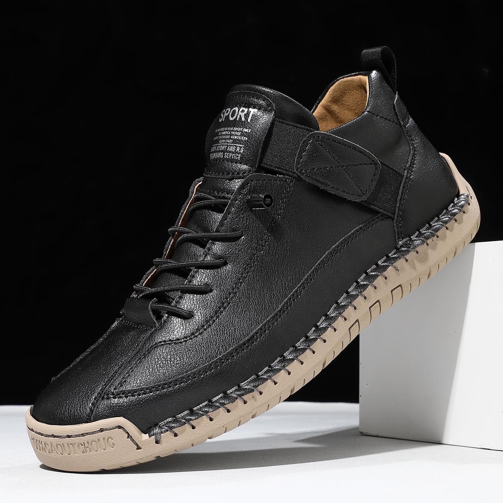 Women's Hand-stitched Soft Sole Flat Casual Shoes for Autumn and Winter 37