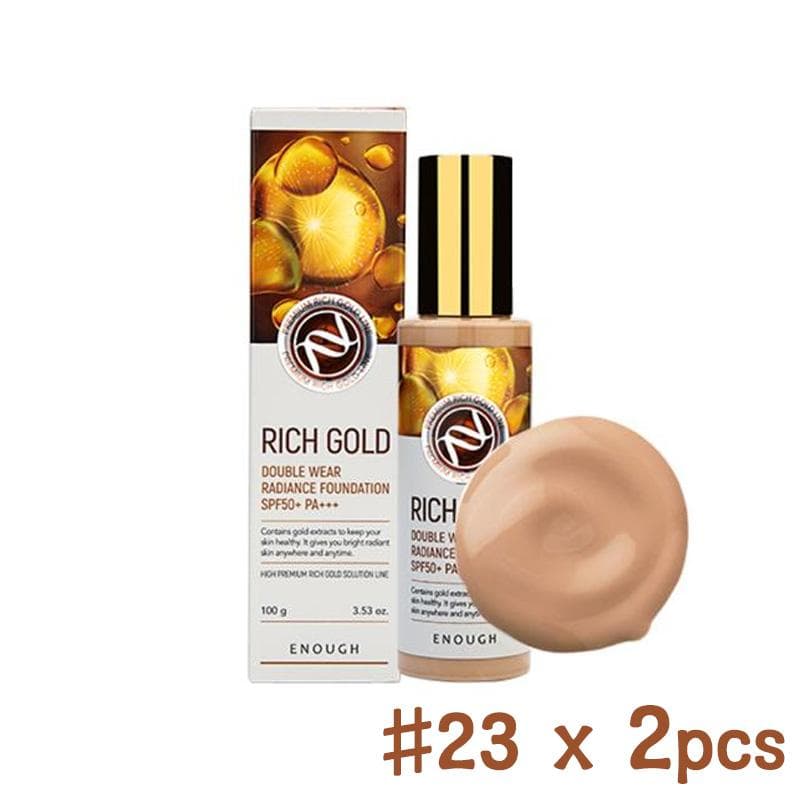 Enough Premium Rich Gold Double Wear Radiance Foundation 100ml (9 Options) #23 x 2PCS