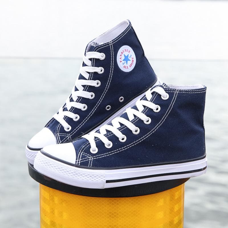 College Style Solid Color Couple, High-Top Canvas Shoes Men'S And Women'S Shoes 1970 Retro 40