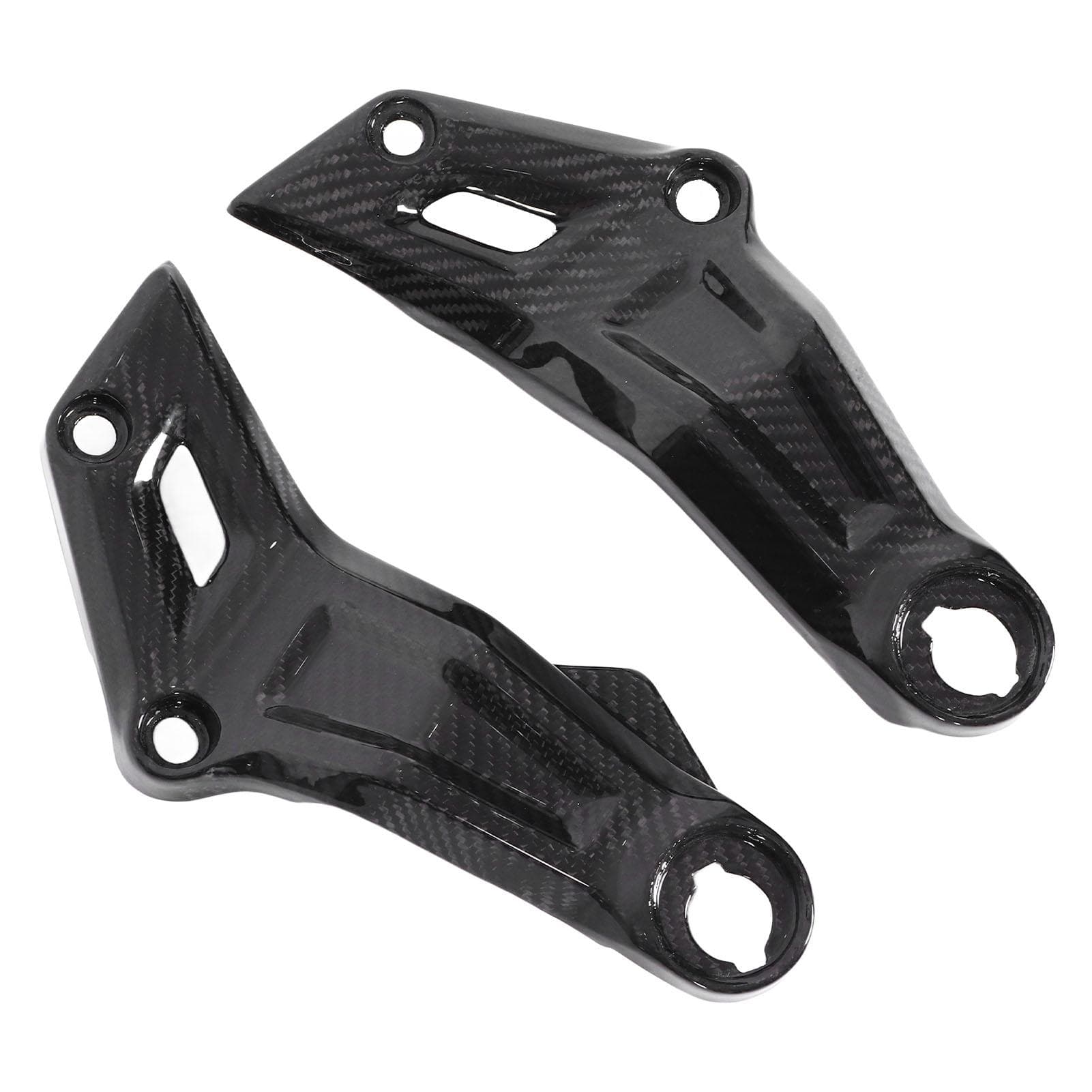 2pcs 3K Carbon Fiber Motorcycle Side Frame Cover Decorative Covers Replacement for MT?07 2013?2016