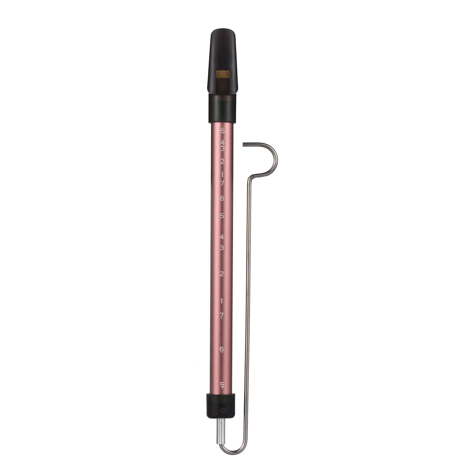 Metal Slide Whistle Scale Sliding Flute with Steel Sliding Rod Musical Instrument Toy for Children pink