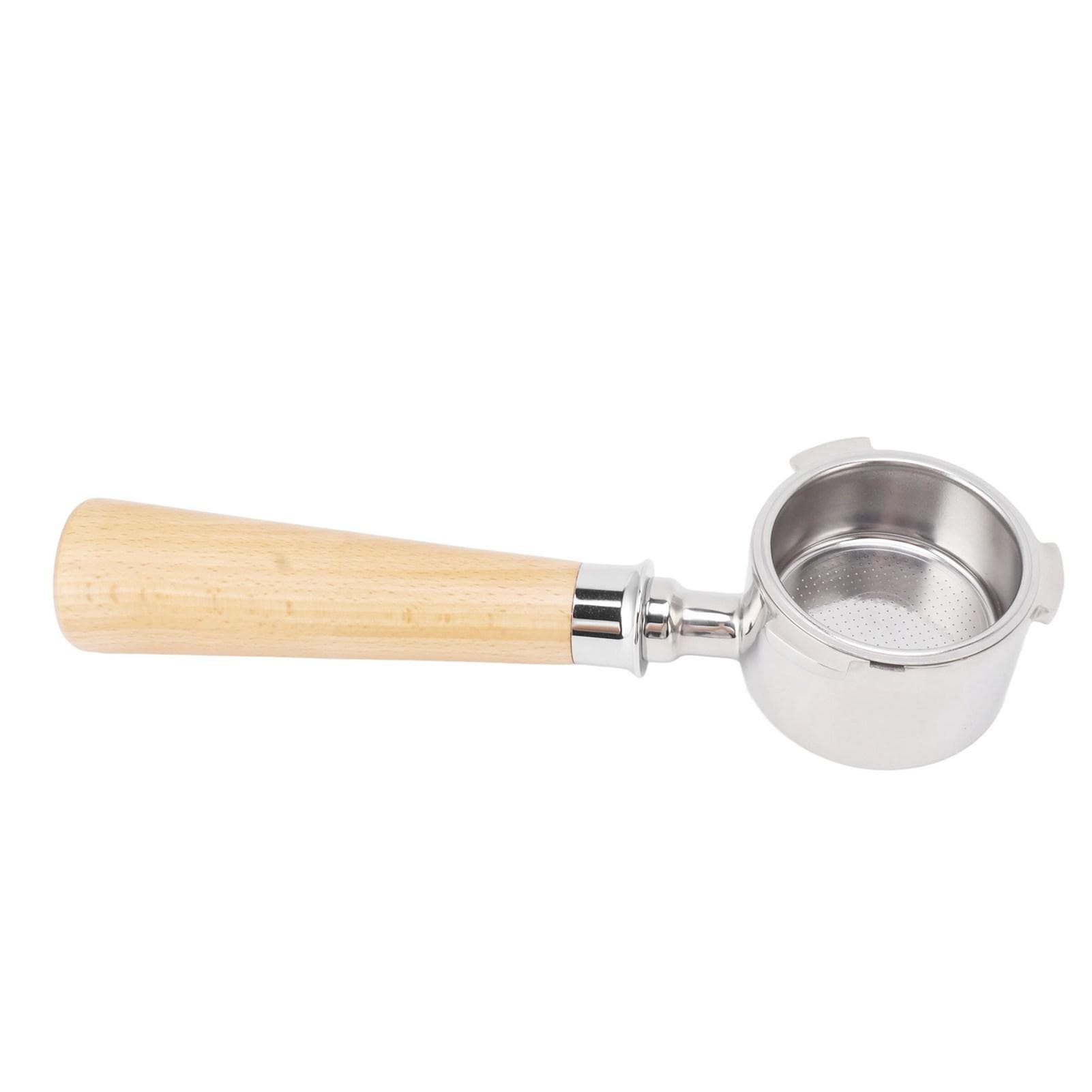 51mm 3 Ear Coffee Machine Portafilter with Filter Basket Wooden Handle Bottomless Portafilter for Type A2 Beech Wood