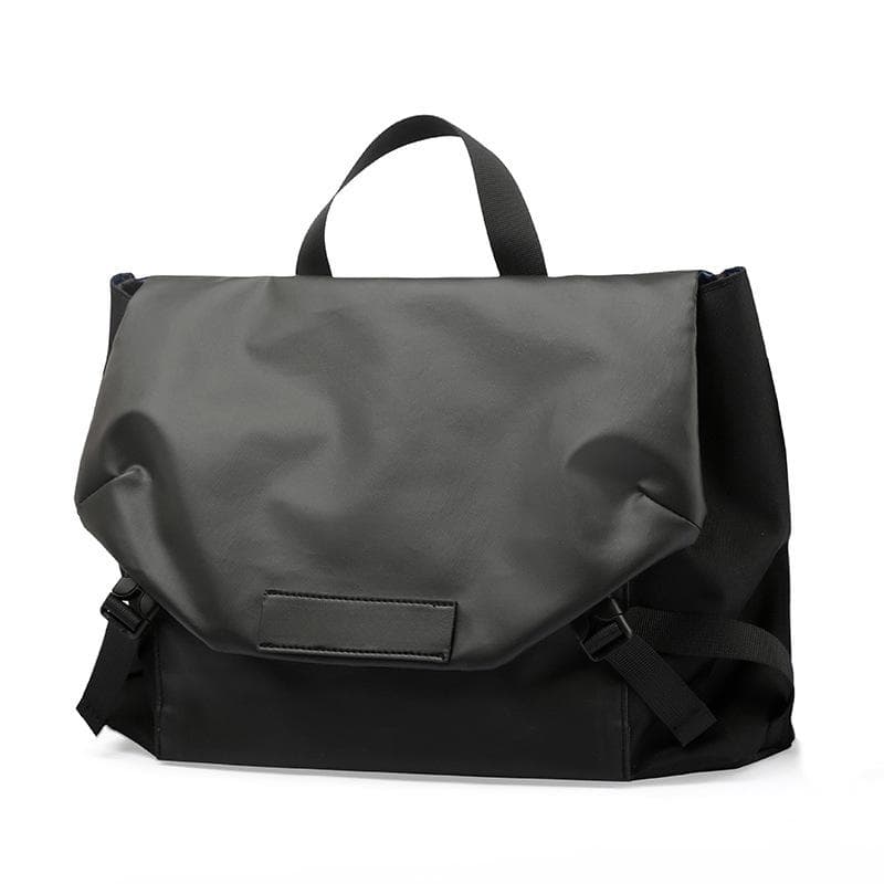 Crossbody Bag Men's Simple Shoulder Bag Fashion Trend Cycling Messenger Bag Personality All-in-one Backpack Men's Bag 35.5*27*55(cm) black