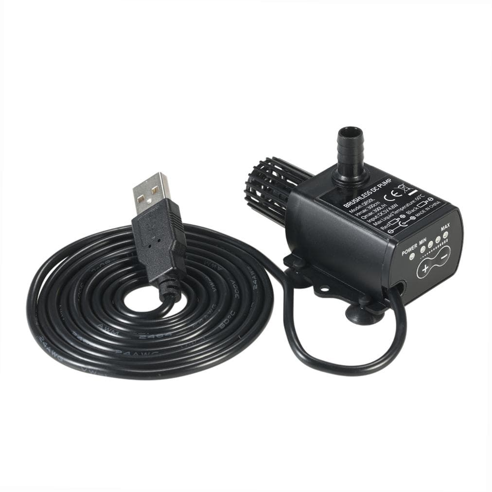 Decdeal Ultra-quiet Mini USB DC5V 4.8W 300L/H Lift 300cm Brushless Water Pump Waterproof
