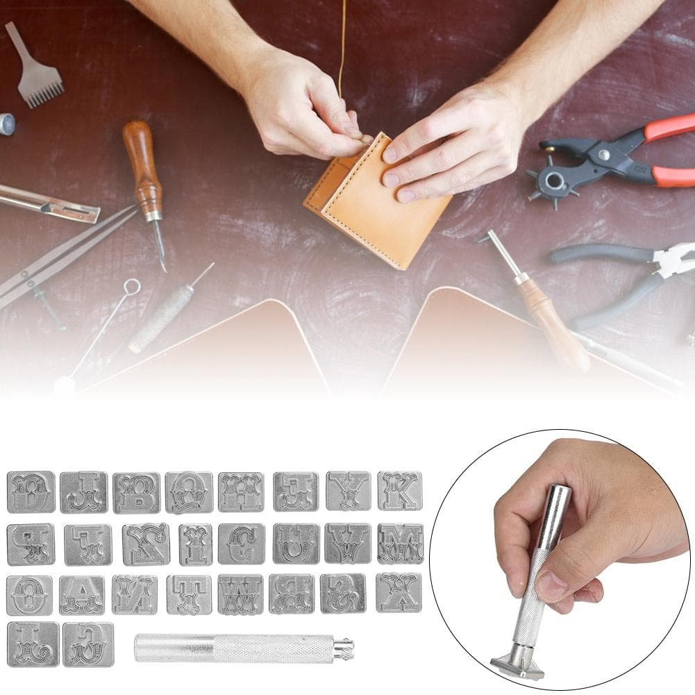 Leather Craft 34 Inch 19mm Art Alphabet Stamp Set A Z Capital Letter