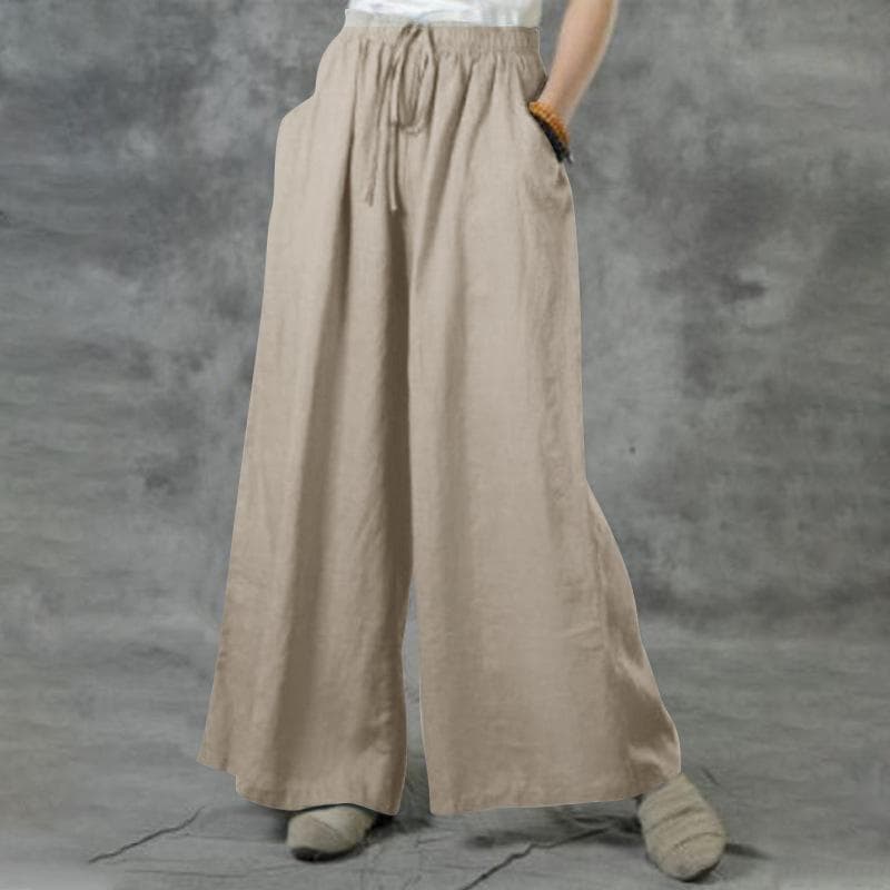Women's Large Size Loose Casual Pants Female 3XL khaki