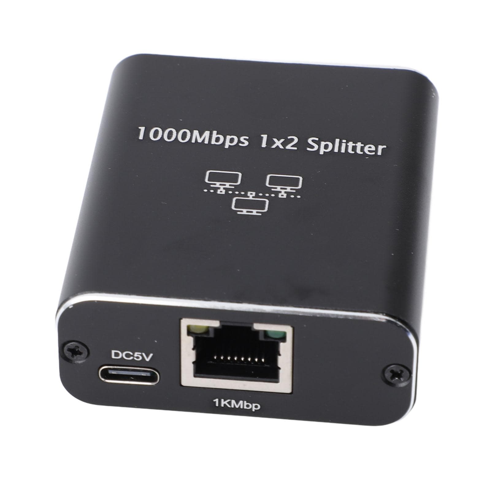 RJ45 Connector Splitter with USB Power Cable 1000Mbps High Speed Gigabit Ethernet Splitter for