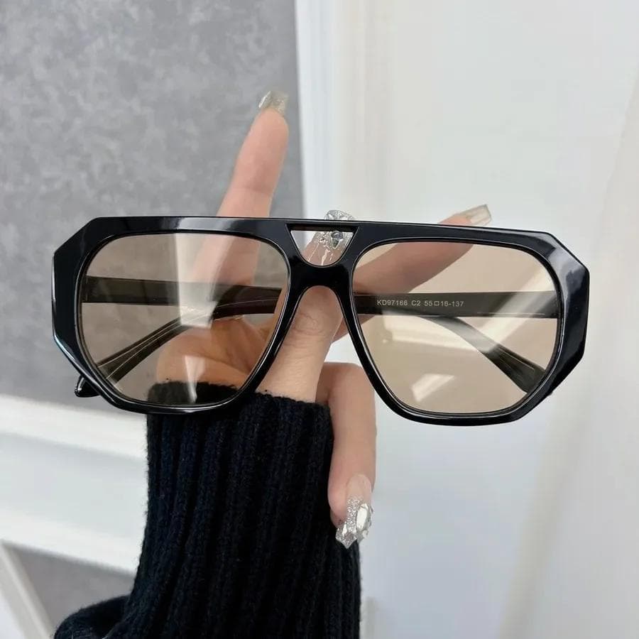 Fashion Square Sunglasses Women Men Vintage Mirror Lens Stylish Sun Glasses Unisex Personality Colors UV Protection Other