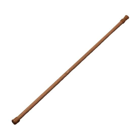 Telescopic Tension Multi-Function Extendable Tension Rods Spring Telescopic Rail Loaded Pole Rod for Curtains 60-110cm wood brown