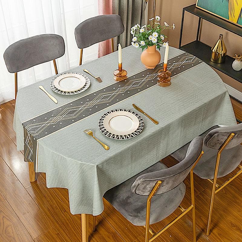 Rectangle Tablecloth Waterproof Oil Proof Table Cover Party Decoration Home Wedding Coffee House Geometric Pattern Dining Cover 80x120cm 1pcs