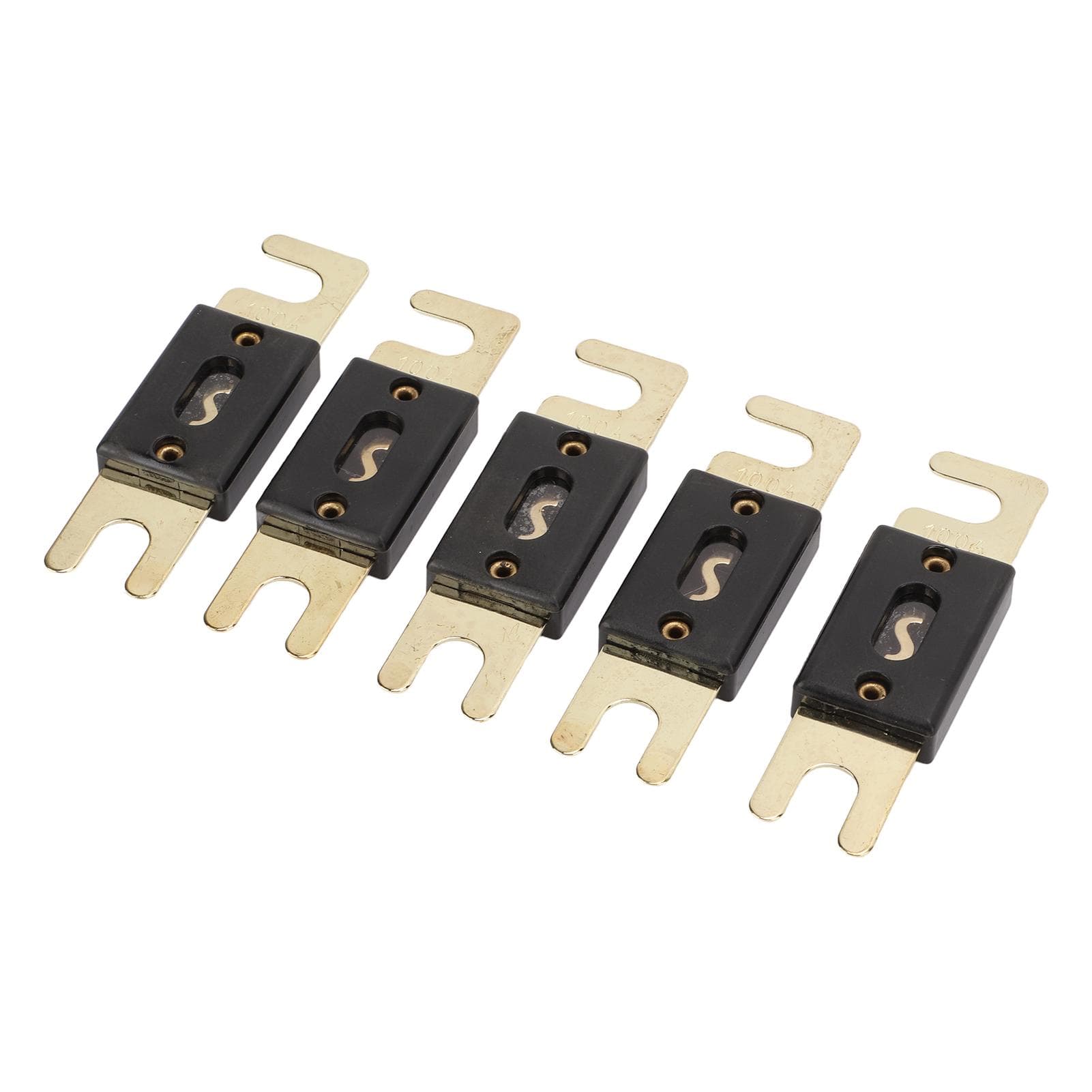 5PcsSet 12V24V32V 100A ANL Blade Fuse Gold Plated Large Size for Car Audio Video System