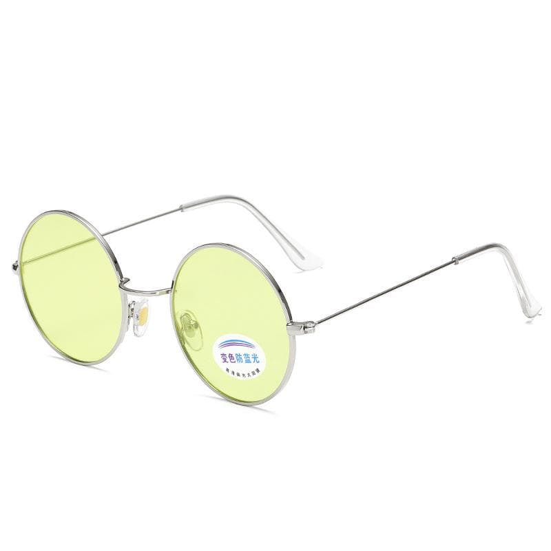 Retro Round Photochromic Sunglasses UV400 Anti Blue Light Day Night Vision Glasses For Men Women