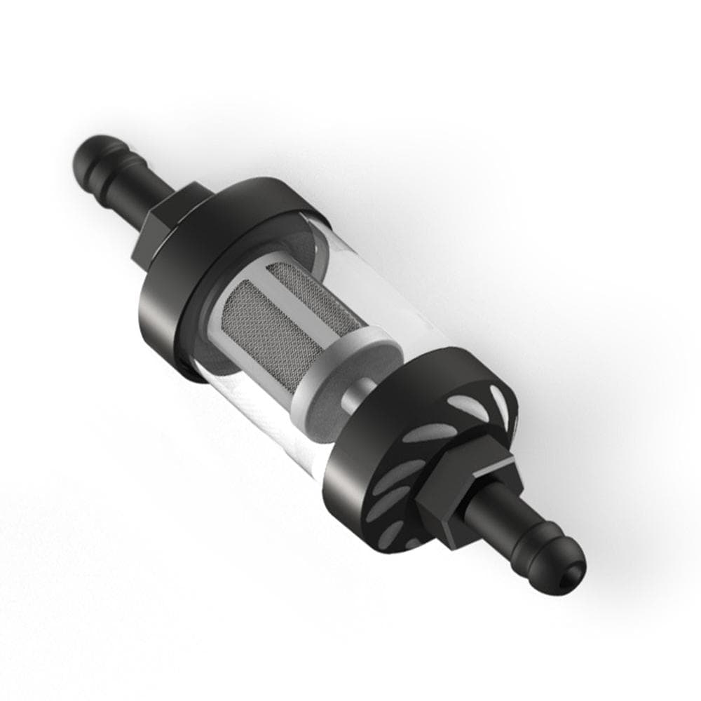 Motorcycle Fuel Filter Oil Cleaner Clear View black