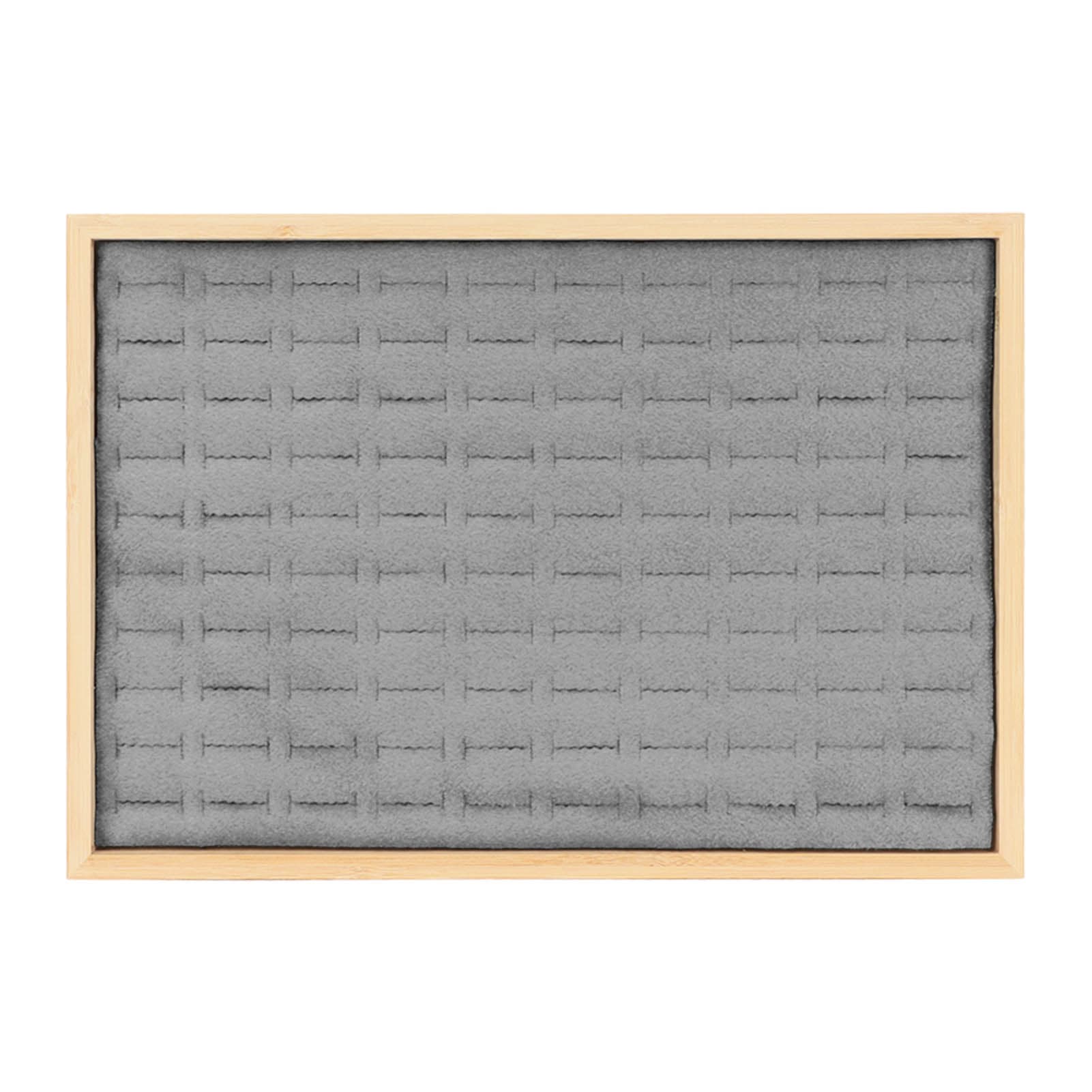 Jewelry Drawer Organizer Multipurpose 100 Grids Ring Drawer Storage Insert for Jewelry Store Trade grey