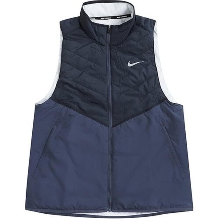 Nike Therma-Fit Comfortable Zip-Up Stand Collar Vest Men Vests Blue DD5648-475 XL