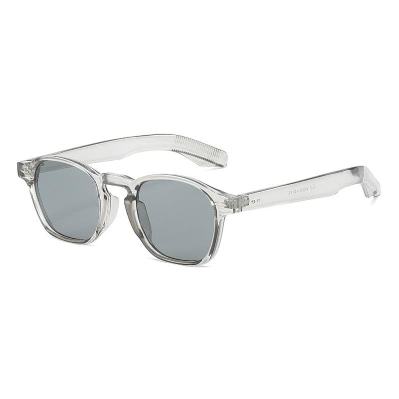 Fashion Small Irregular Square Sunglasses Women Retro Round Clear Ocean Lens UV400 Luxury Sun Glasses Rivets as picture
