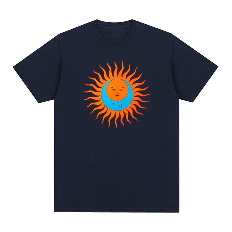 King Crimson Larks Tongues In Aspic T-shirt Cotton Men T Shirt New TEE TSHIRT Womens Tops L navy blue