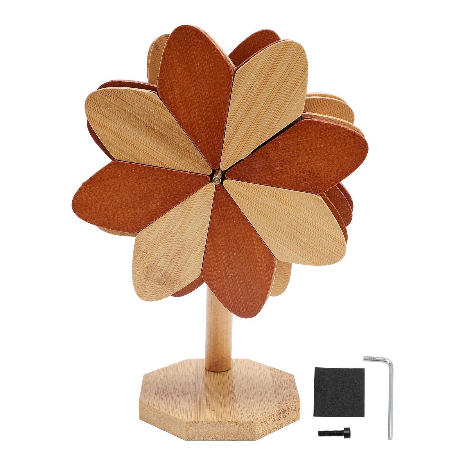 5PCS Wooden Trivets Set for Hot Dishes Decorative Windmill Shape Large Coaster Hot Pot Holder Mats