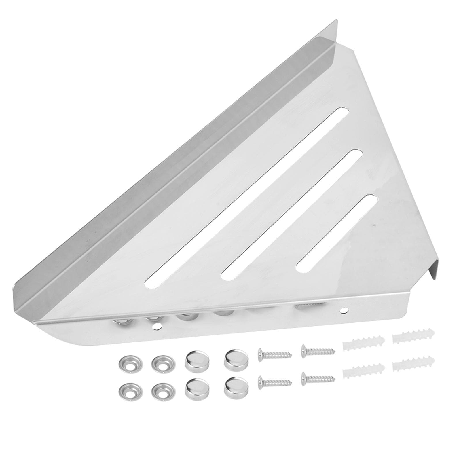 Stainless Steel Triangular Storage Shelf Shower Corner Shelf Rack Organizer for Home