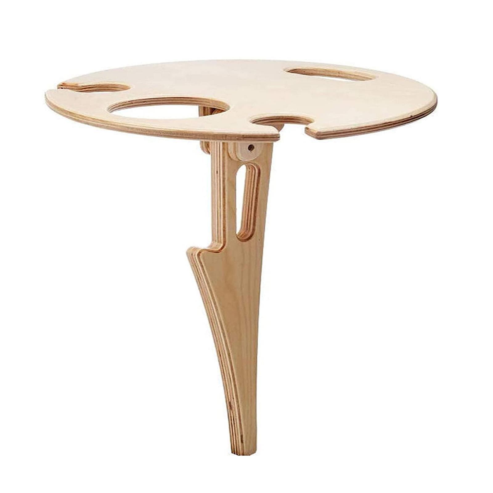 Portable Outdoor Folding Wooden Wine Table Wine Glass Holder for Beach Backyard Picnic Party Wooden wine table