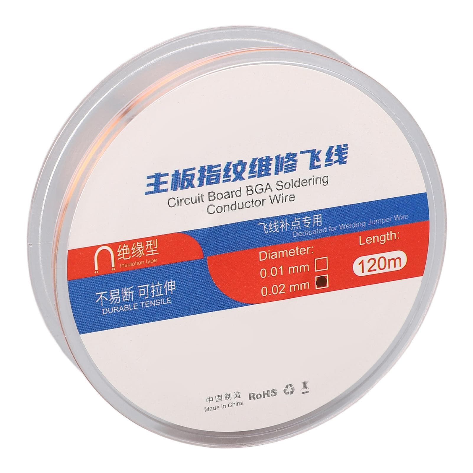 Phone Chip Conduction Wire 120m Insulated Cell Phone Motherboard Fingerprint Jump Wire 0.02mm