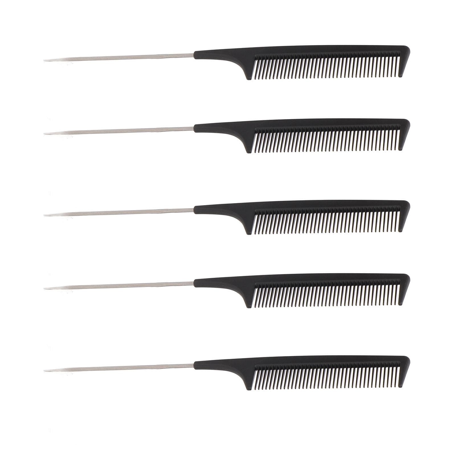 10pcs Rat Tail Combs Fine Teeth Smoothing Rounded Surfaces Pointed Hair Parting Combs