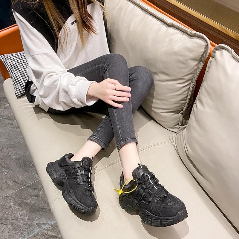 Spring New Korean Version of Casual Old Women's Shoes Trendy Students All-match Sports Shoes 40
