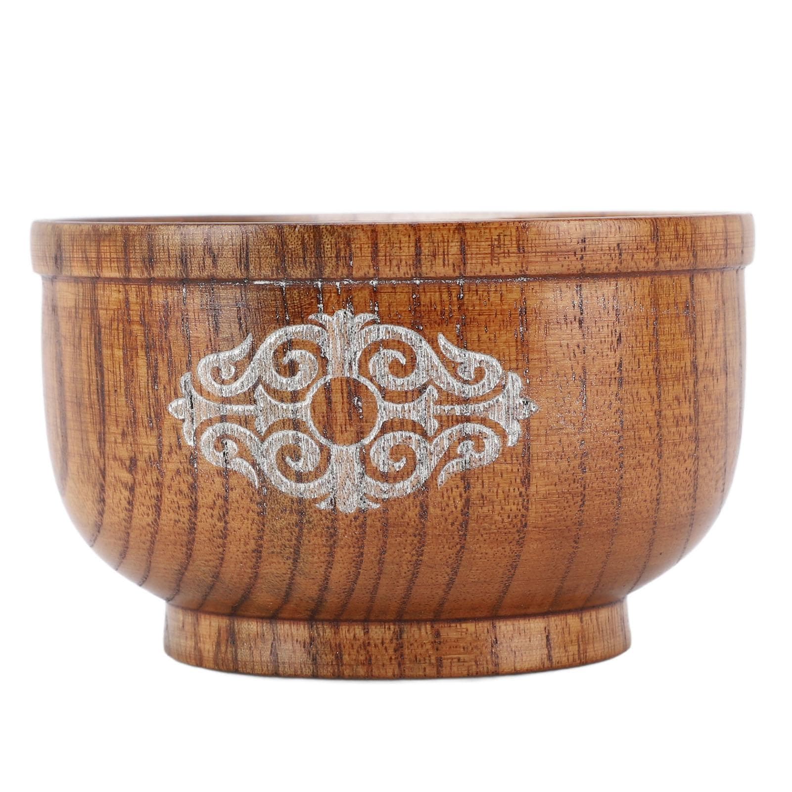 Bowl Sour Jujuba Wood Handmade Anti Scald Classic Rice Bowl for Food Milk Tea Soup Silver L(for 6.5-9kg) silver