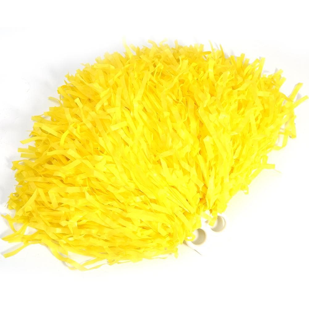2pcs Cheering Pom Poms Sports Dance Ball Party Accessories (yellow)