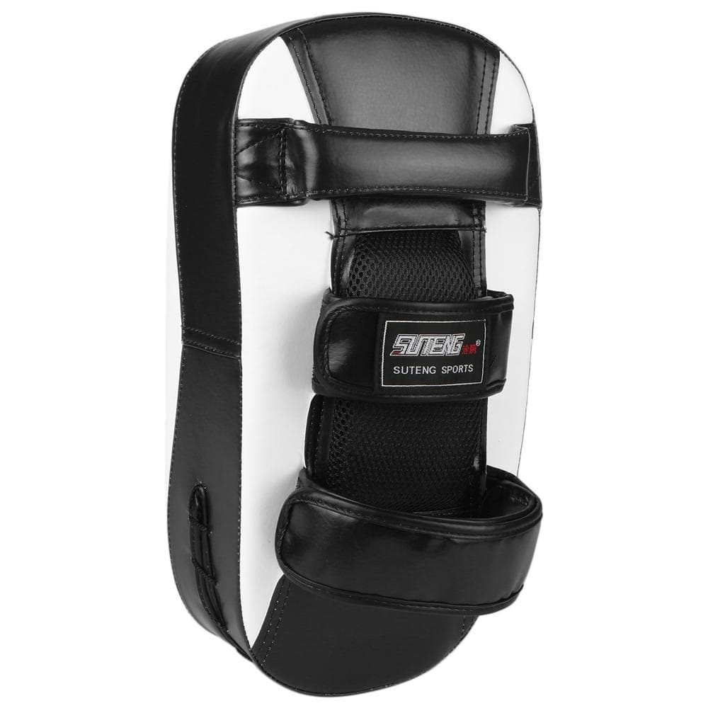 Boxing Glove Kick Boxing Muay Thai Punching Pad Curved Strike Shield Boxing Training Mitt Punching black/white