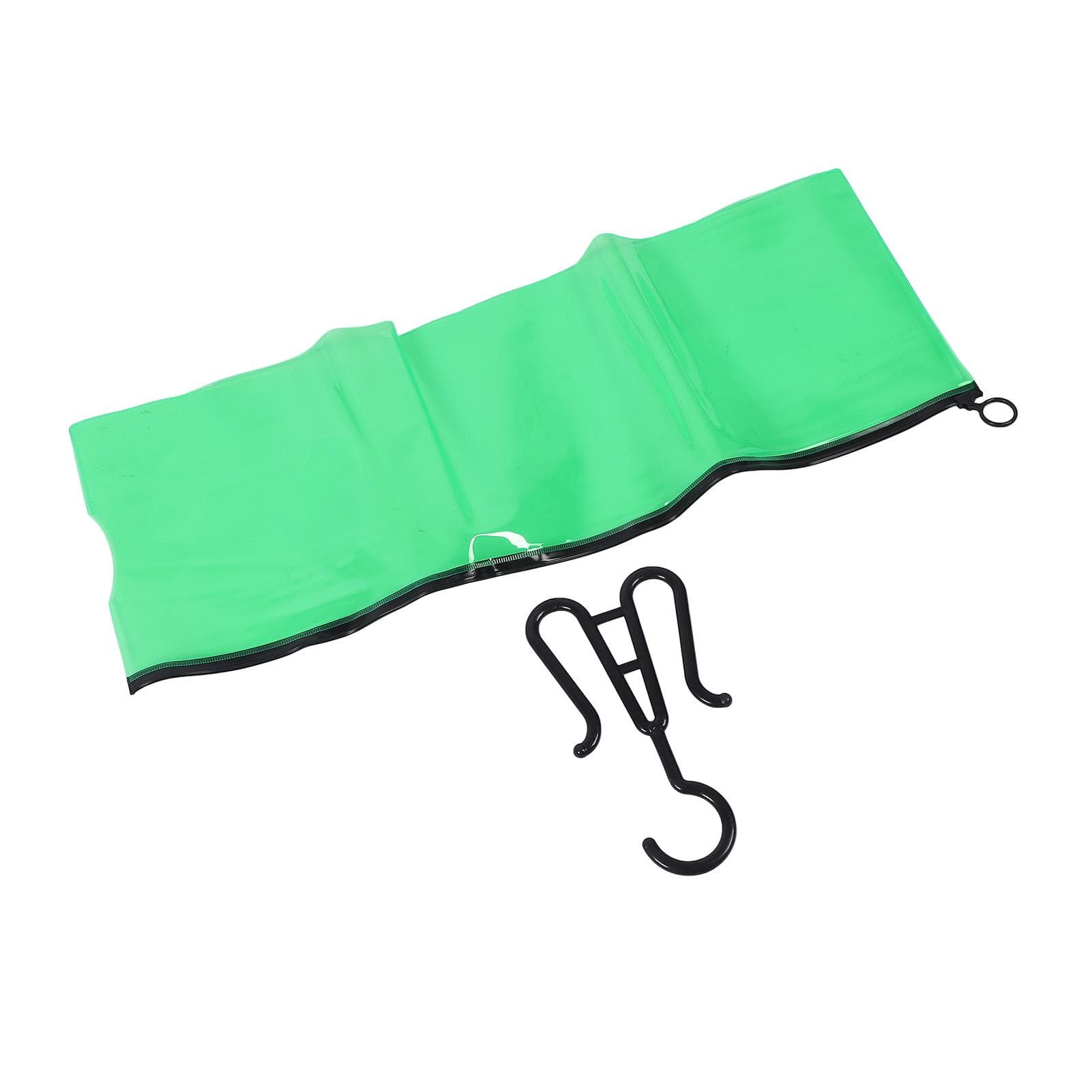 5pcs Wig Storage Bag Transparent PVC Hair Extension Holder With Hangers for Home Large Size Purple green