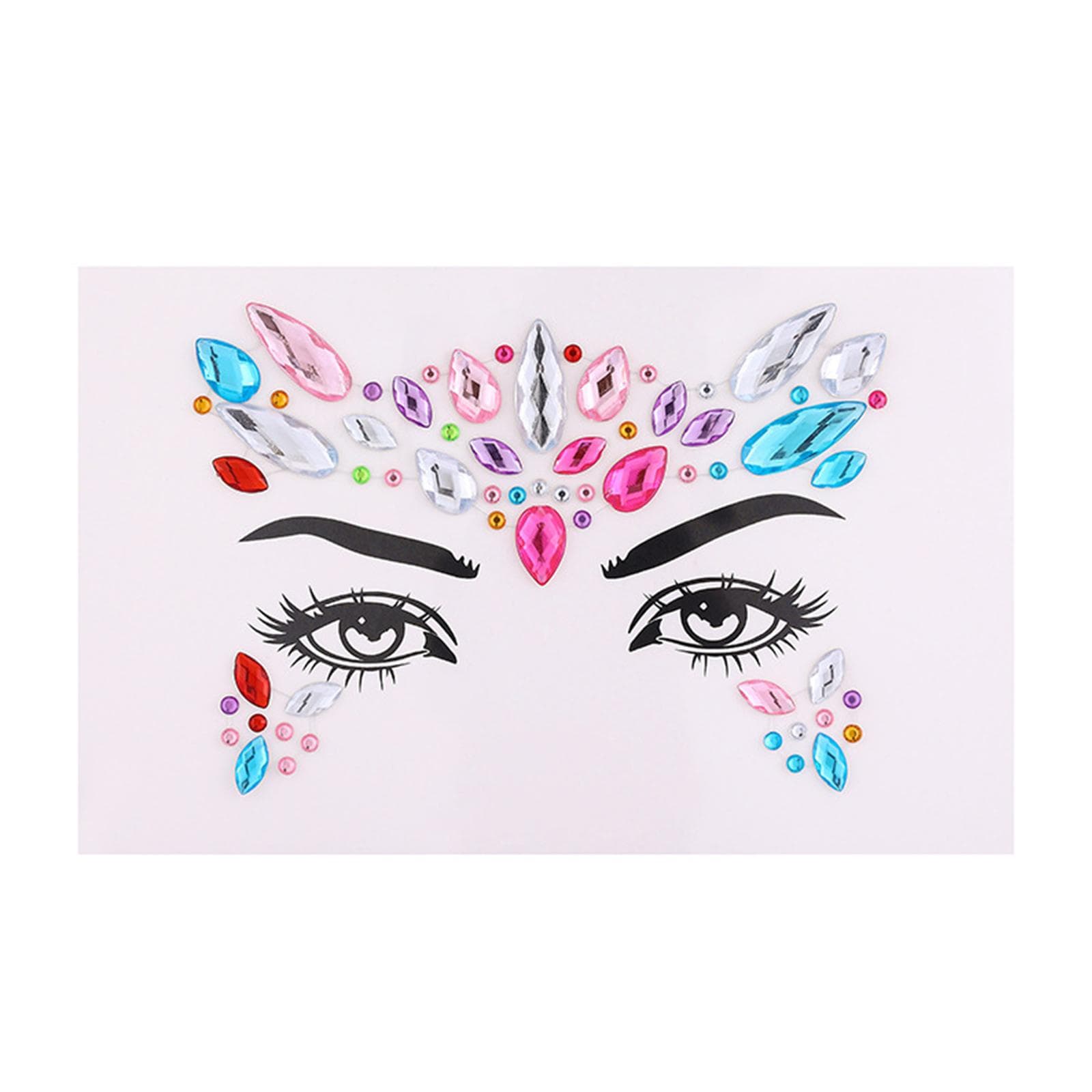 Rhinestone Face Decorative Stickers Stage Makeup Stickers Crystal Decorative Stickers Eye Makeup SY002MIXED