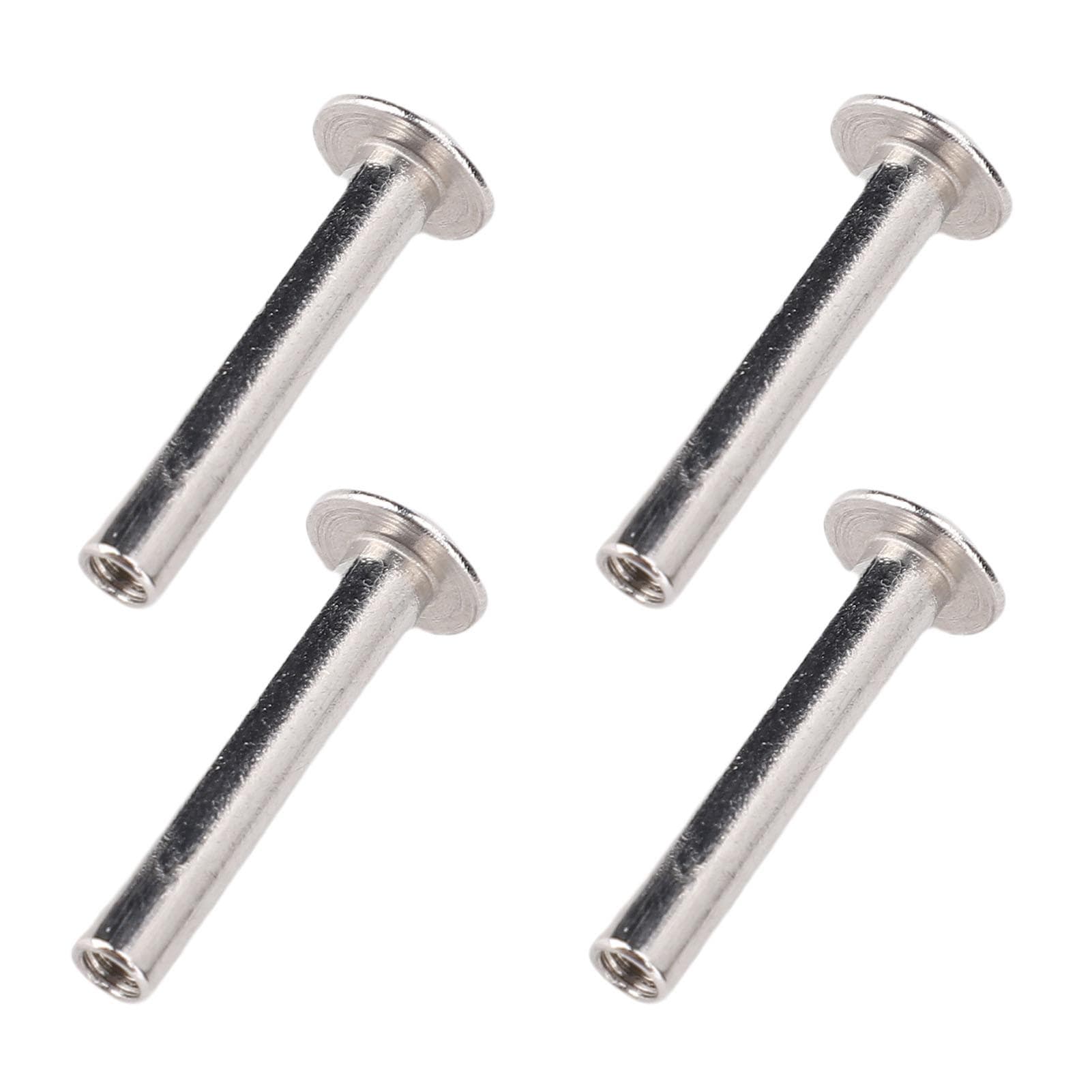 4x24x8.5mm 100 Set M3 Screw Rivets Flat Round Head Binding Rivets for PU Leather DIY Crafts