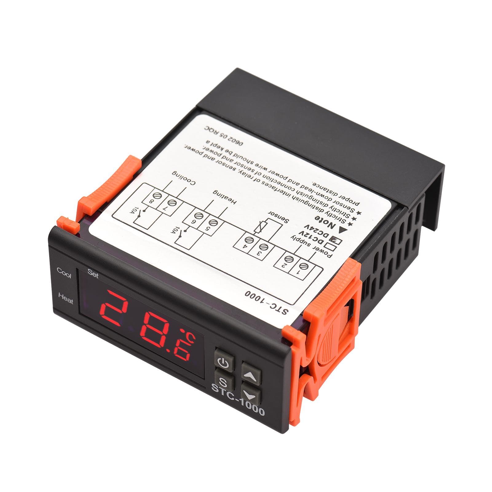 Digital Temperature Controller STC-1000 Intelligent Temperature Regulator DC 12V Refrigerator DC 24V black