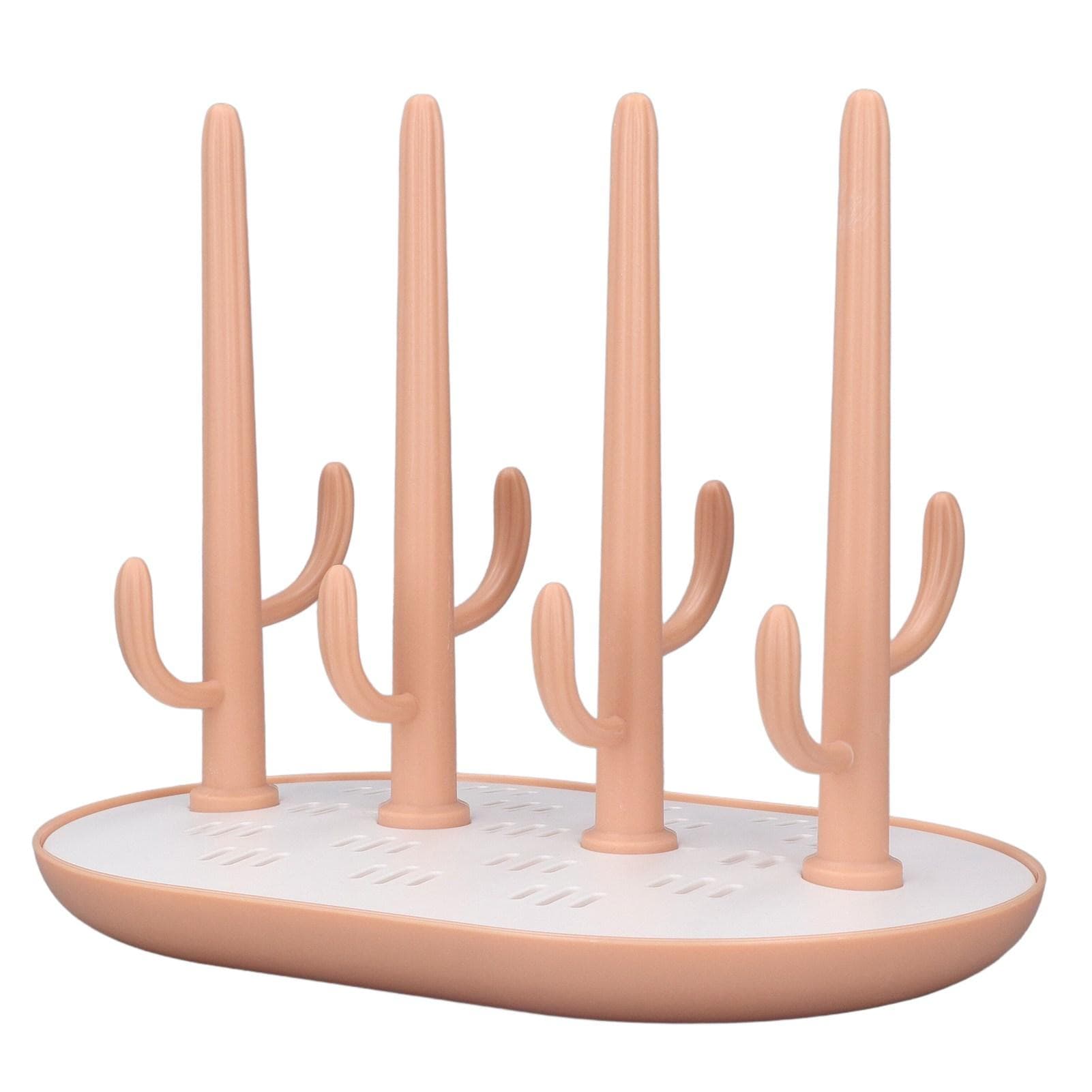 Baby Bottle Drying Rack Detachable Space Saving Easy Drainage Slip Resistant Surface Vertical Pink