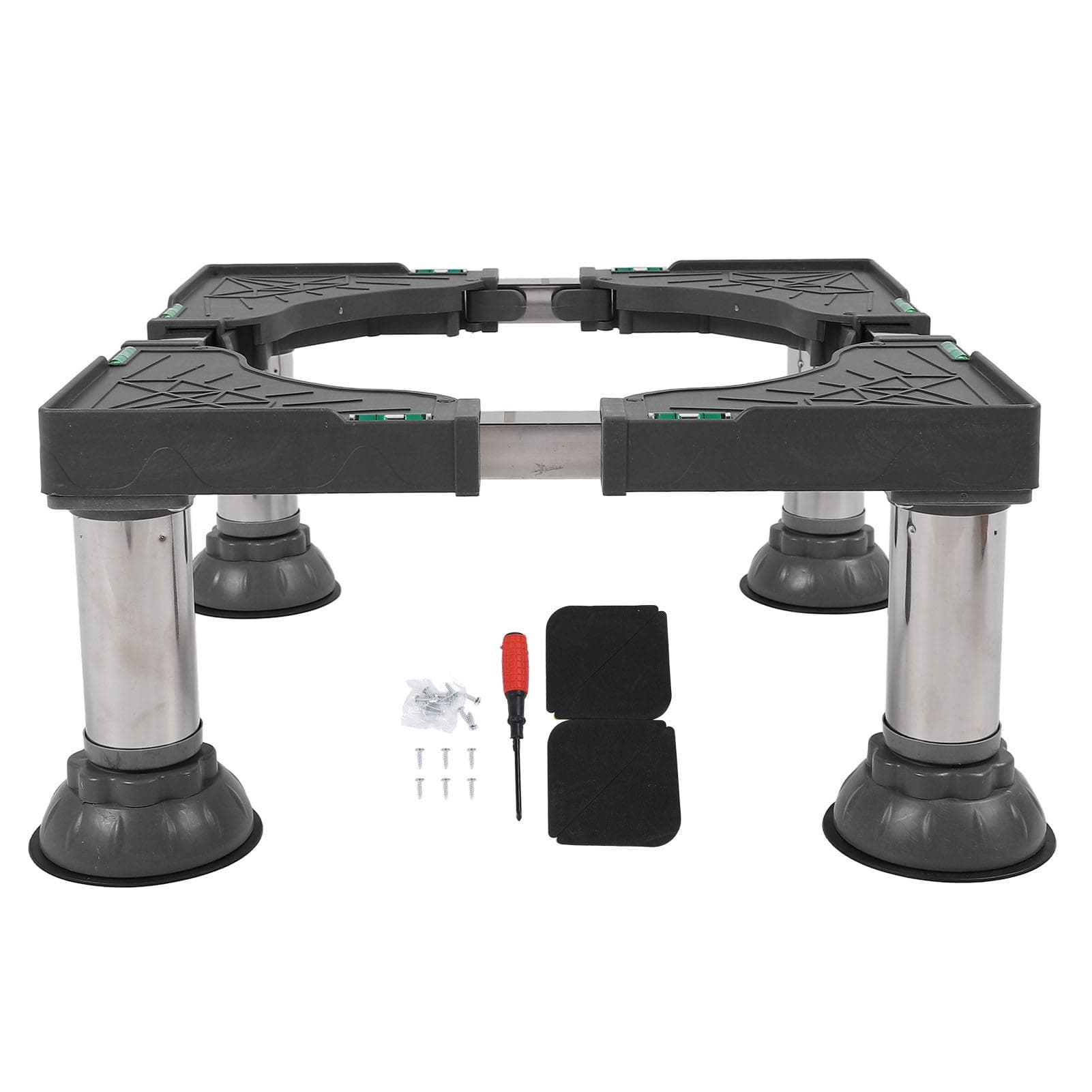 Washing Machine Stand Base Stainless Steel Rubber Length Height Adjustable Washer Pedestal for black